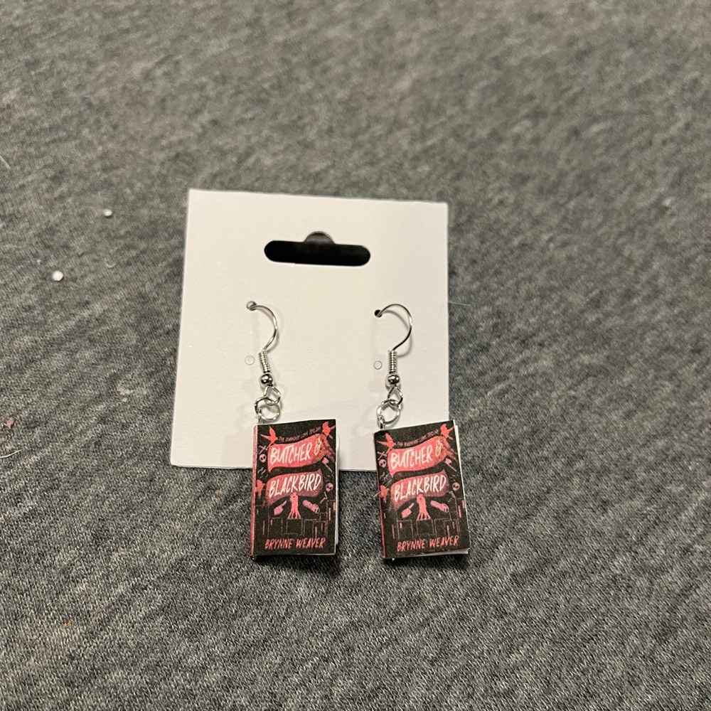 Butcher & Blackbird mini book earrings